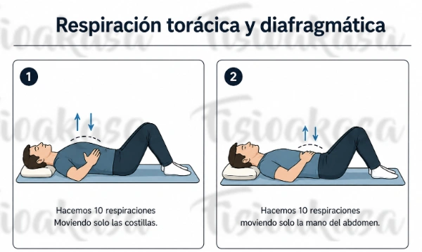 Respiración diafragmática y torácicas